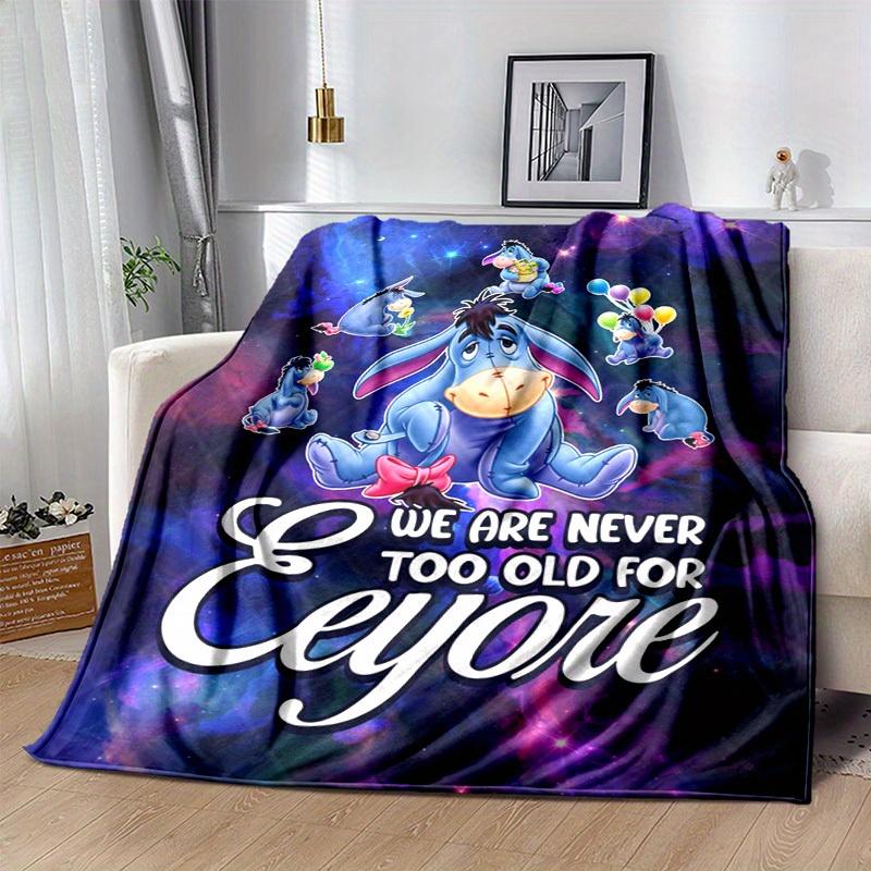 1pc, Cartoon Eeyore Blanket, We Are Never Too Old For Eeyore, Cute Disney Inspired Throw Blanket, Soft Bedding Decor Gift for Home Office Tr