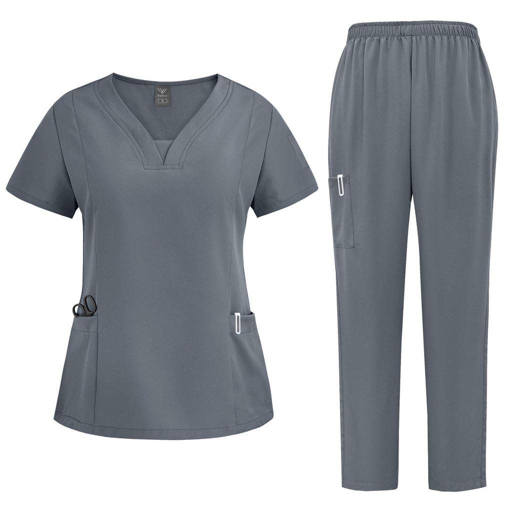 Set di camici chirurgici per uso medico e da salone - Uniforme lavabile a mano per medici, infermieri e professionisti del settore spa