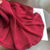 Versatile Silk-Like Scarf: Women's Spring/Summer Plain Gauze Wrap - Headscarf, Beach Towel, or Korean Satin Style