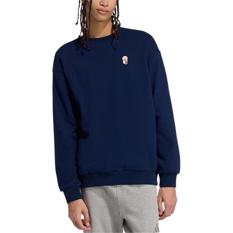Adidas Sweatshirts Men's Marine Blue Crew Neck Moderate JW8520-