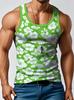 Men's Retro Floral 3D Printed Tank Top Summer Casual Streetwear Crew