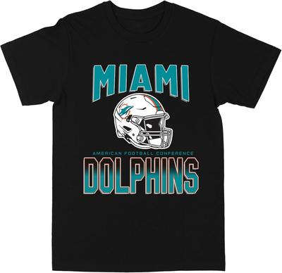 Philcos NFL Miami Dolphins Football Conference Black T-Shirt