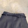 Women's Gray Textured Culottes - High Waist A-Line for Spring/Summer 2025