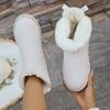 Fashion Mid Calf Boots Fashion Women Warm Snow Boots Round Toe Thickened Fluff Winter Warm Boots Women Ankle Casual Comfortable Shoes