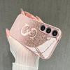 Pink gold S Fashion Phone Cases Carcasa lock Glass Phone Case for Samsung Galaxy S26 S25 S24 S23 S22 FE Ultra Plus Fundas