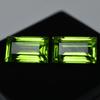 Natural Emerald Cut 16.08 Ct Rare Green Peridot Loose Gemstone Pair