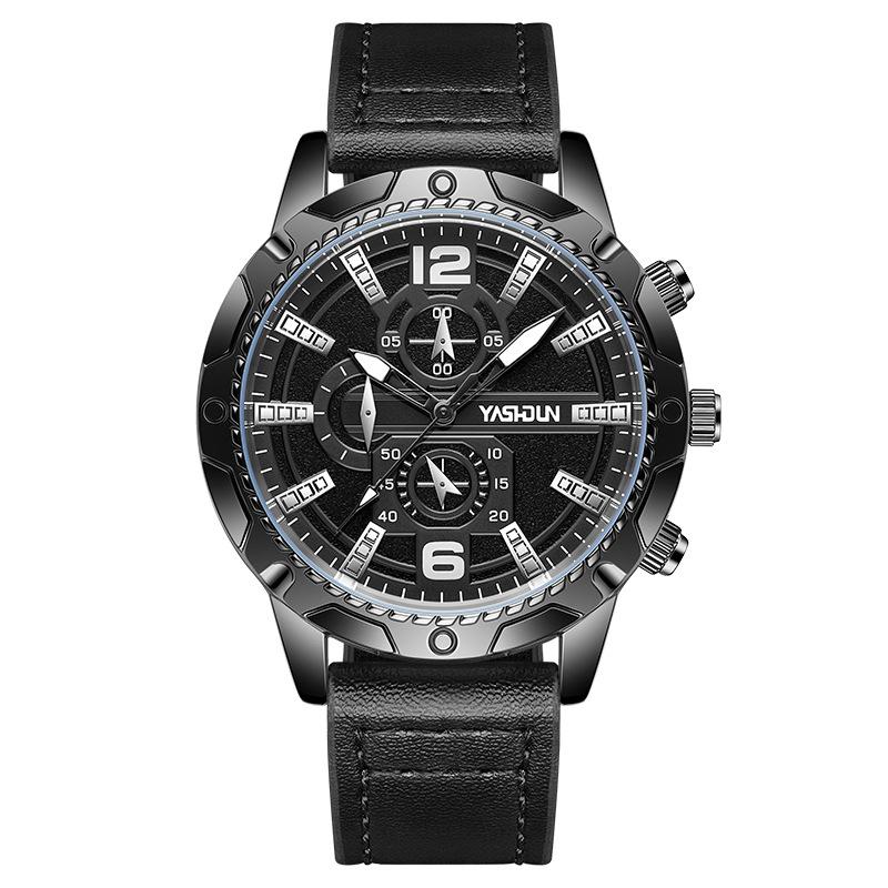 Top Brand New Men's Quartz Watch Business Casual Elegant Watch Waterproof Fashion Cool Two-color Belt Men's Watch