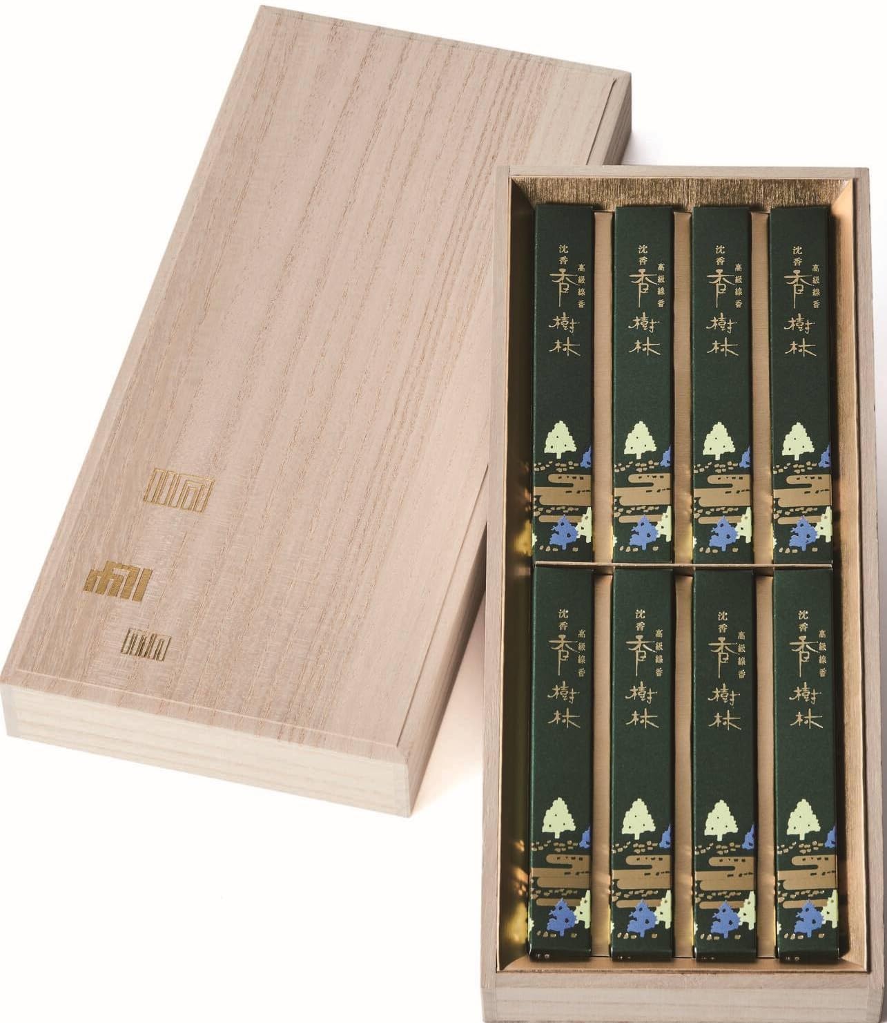 

Gyokushodo Incense Sticks, Agarwood Forest, Short, 8 Boxes, Paulownia Wood Box, #6534
