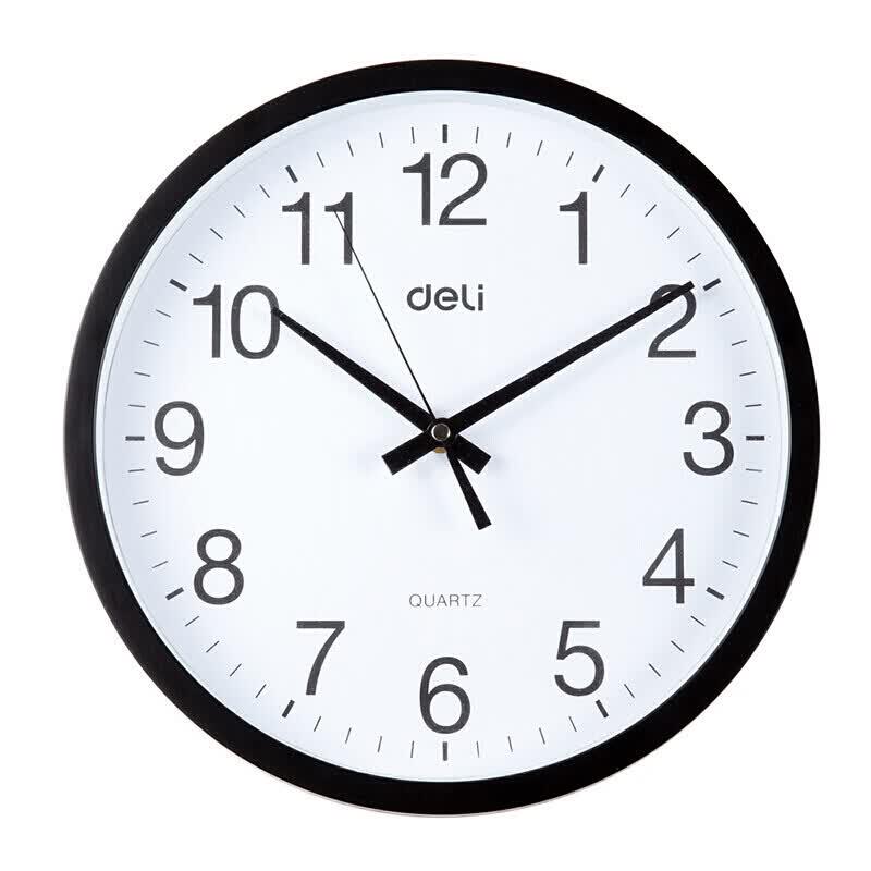 Deli 9006 Modern Wall Clock черный