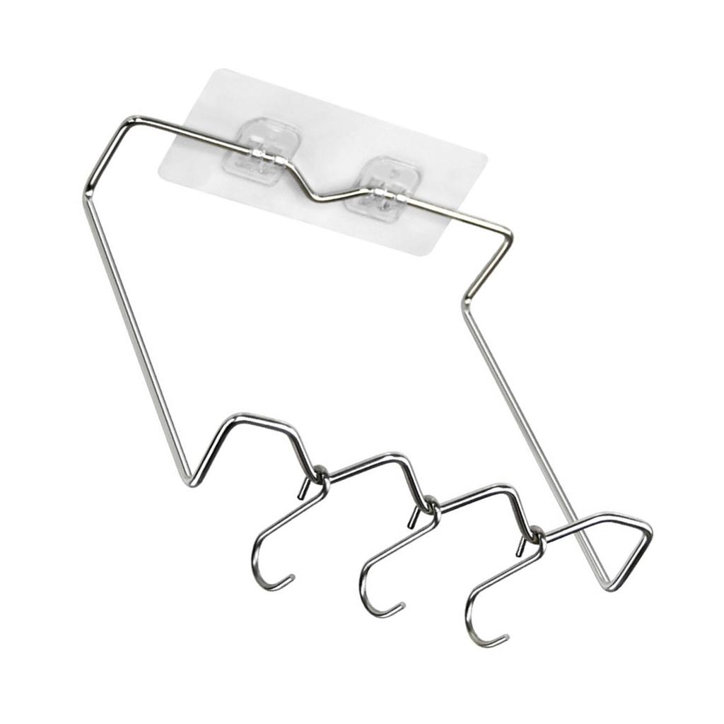 Wall Mounted Washbasin Rack Multipurpose Modern Simple Stainless Steel Space Saving Washbasin Hook