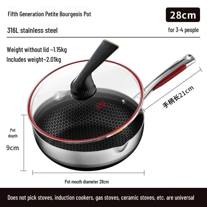 Kangbaha 316L Stainless Steel Non-stick Wok