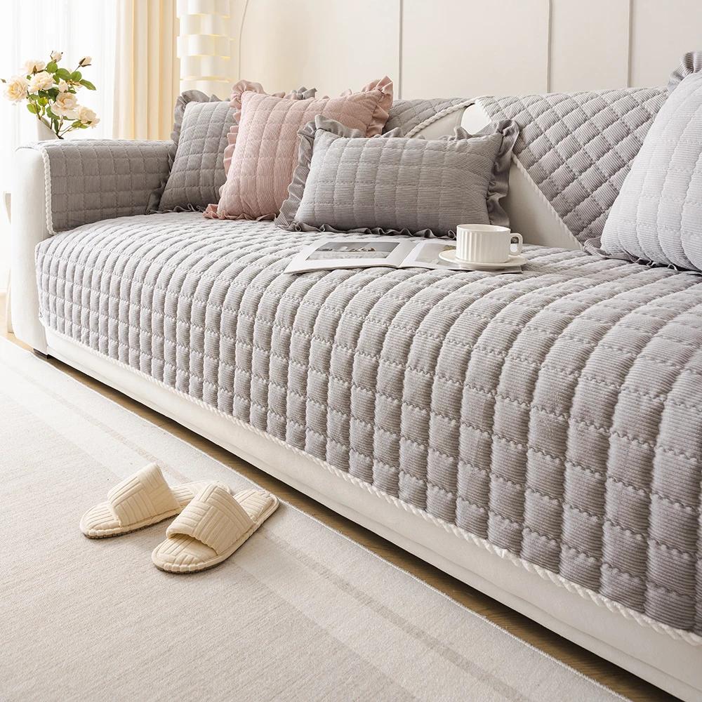 

Нескользящая плюшевая подушка для дивана, универсальное полотенце для дивана на четыре сезона, домашний чехол для дивана для гостиной с украшением дома A 70x70cm 1pc