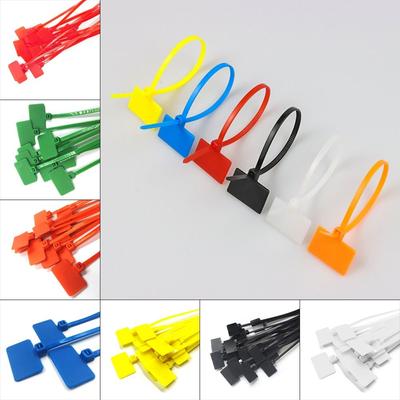 100pcs Easy Mark Nylon Cable Ties Tag Labels Plastic Loop Ties Markers Cable Tag Self-locking Zip Ties