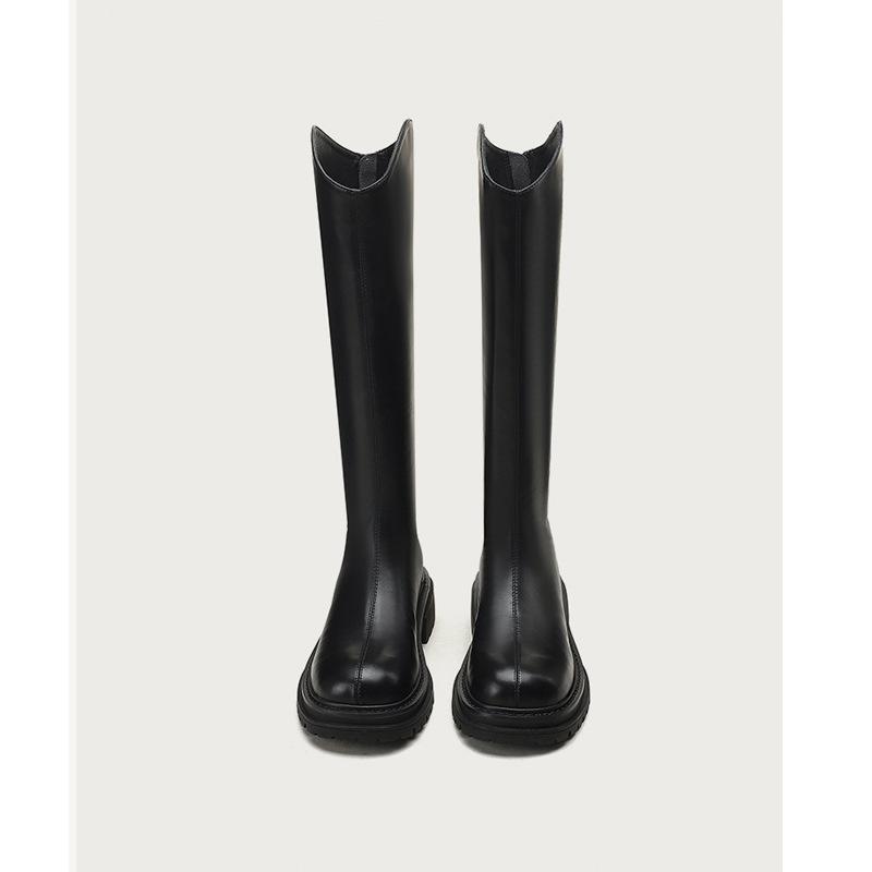 Soft-soled Boots Spring and Autumn New Type Mouth Thin Thick-soled Velvet Martin Boots Women
