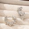 Glossy twisted pleated irregular ear buckle temperament versatile trend earrings