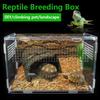 Transparent Acrylic Amphibian Insect Reptile Breeding Feeding Box with Air Holes Lightweight Feeding Case Pet Products for Snake