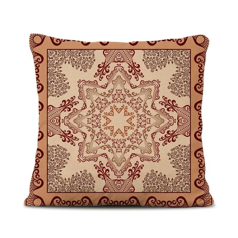 Retro Persian Style Turkish Waist Pillow, Luxury Ethnic Palace Style B&B Hotel Model Room Decoration Sofa Pillow
