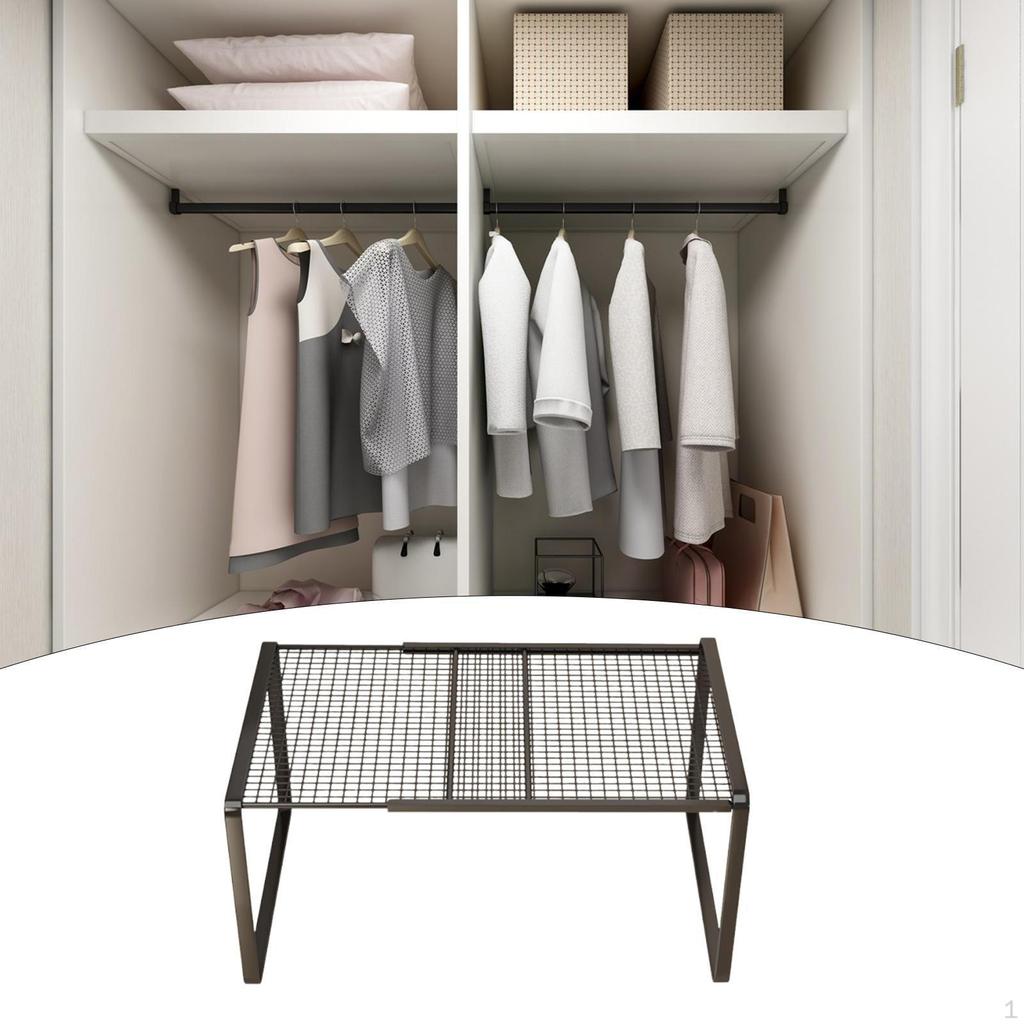 Expandable Cabinet Storage Shelf Organizer Rack Nonslip Reusable for Books Home under Sink