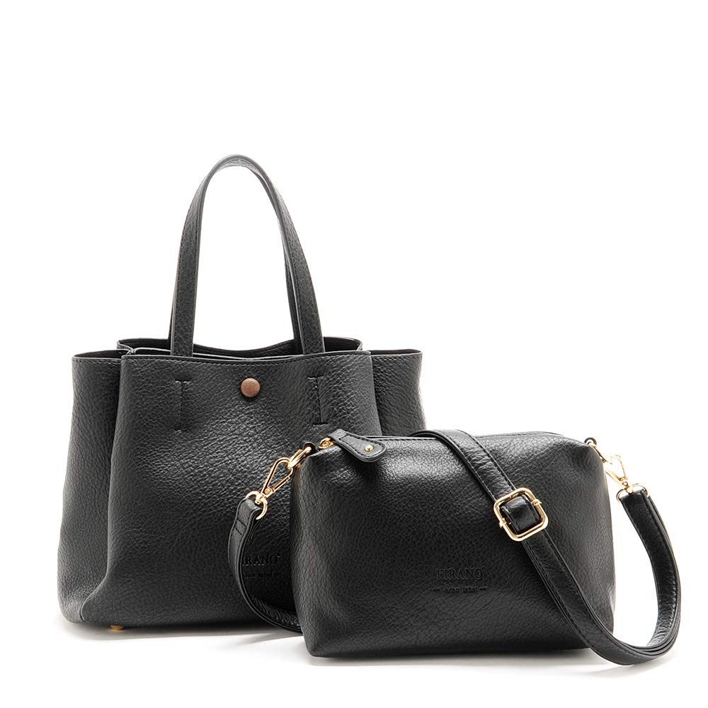 

tote bag with mini bag for ARNO actress shoulder daily black [FIRANO] 3-room 2-way women, Mother s Day, LABEL, tie-up, handbag, bag, crossbody, 2-way, чорний