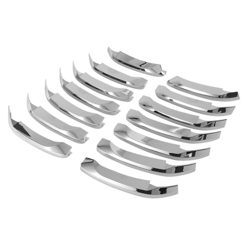 14 PCS Car Chrome Front Grill Decoration Strips Cover Trim Silver ABS Automotive Supplies For BMW X1 F48 2016- Accessories серебряный