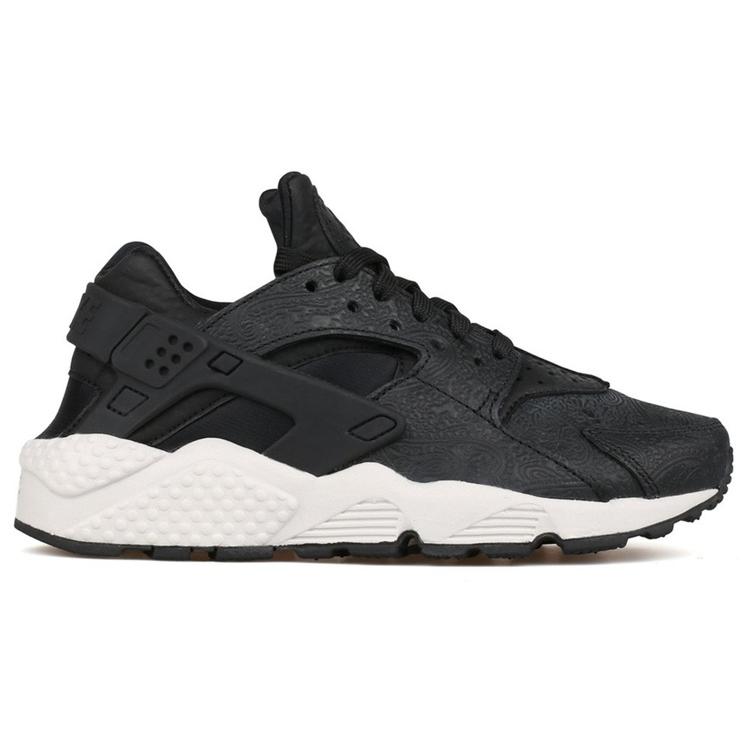 New Nike Air Huarache Run Premium Black/Black Light Bone Women's 683818-010