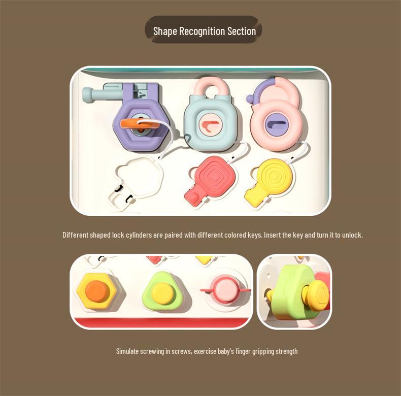Kids' Six-Sided Activity Center: Early Learning Shape Recognition & Multi-Functional Game Box