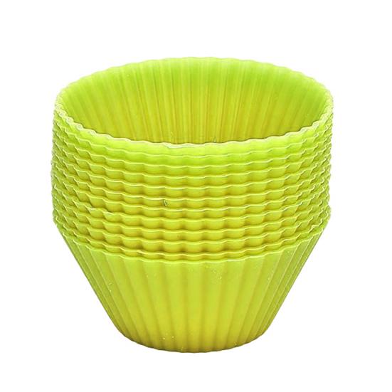 10Pcs Round Silicone Cake Muffin Cupcake Mold Maker Reusable Pastry Baking Tool