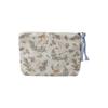 Adorable Blue Cartoon Makeup Bag: Mini Pure Cotton Coin and Earphone Pouch, Lipstick Carrier, Portable Storage.