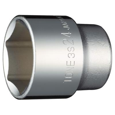 TONE Stecknuss Antriebswinkel Schlüsselweite 24mm (Sechseckig) 3S-24 9,5 mm (3/8 ")