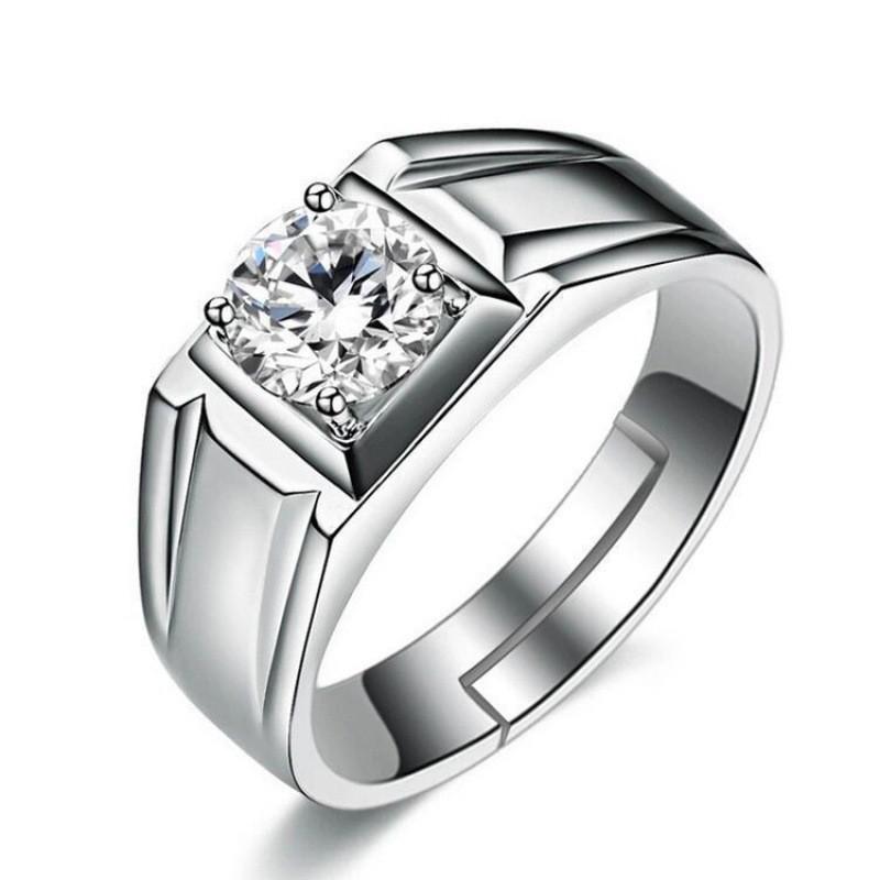 TikTok Influencer Inspired Moissanite Six-Prong Wedding Ring for Women - One Carat Jewelry