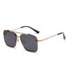 Sunglasses Men Stylish Gradient Big Frame Sun Glasses Women Classic Style Square Metal Shades Eye Wear Classic Gafas Oculos De Sol UV400 Protection