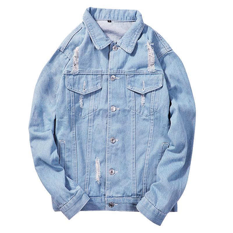 Men's autumn new denim jacket men's flower embroidered jacket men's embroidered denim jacket women