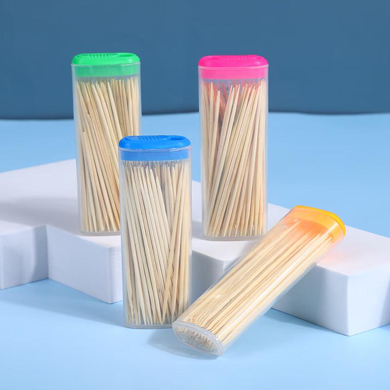 Pabei Lighter-Style Bamboo Toothpicks with Dispenser