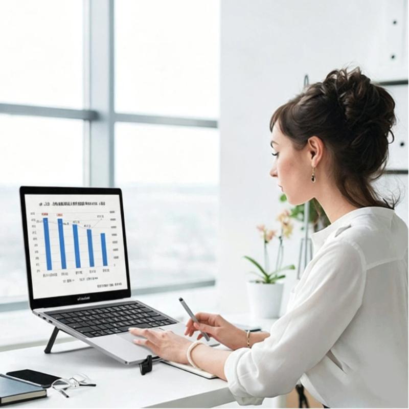 1 ks Přenosný držák na notebook Základna Podpora Držák Pohodlný Sklopný Stojan na notebook Pro Air Pro Příslušenství