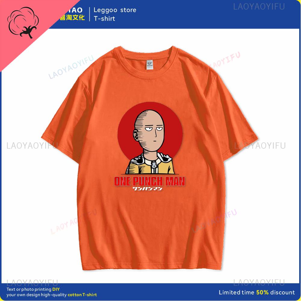 One Punch Man Says Ok Cartoon Hip Hop Crew Neck Casual Fashion Street Wear Trend Summer Comfortable Men Women Universal Tshirt