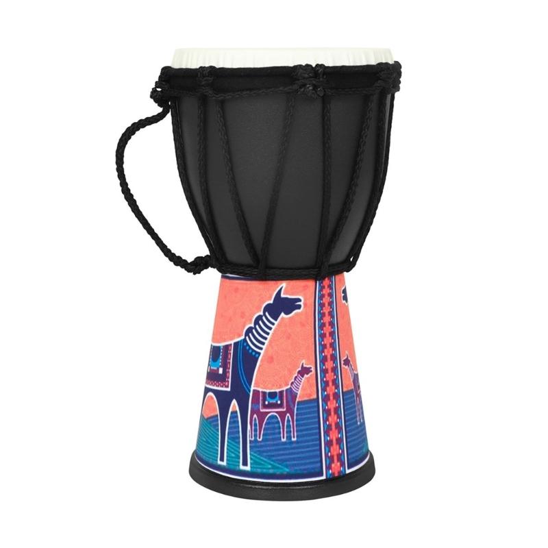 4Inch African Hand Drum Musical Instrument Children Drum Musical Toy Unique Pattern Small Drum Percussions Toy
