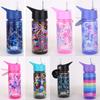 Smiggle Straw Water Bottle for Kids - Cartoon Tumbler, Anti-Leak Portable Cup for School & Kindergarten, 500ml