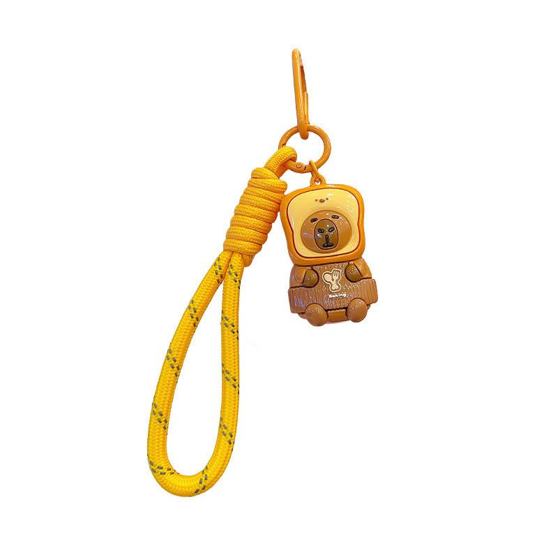 Caribia Capybara Keychain With Resin Material For Backpack Decor And Gift