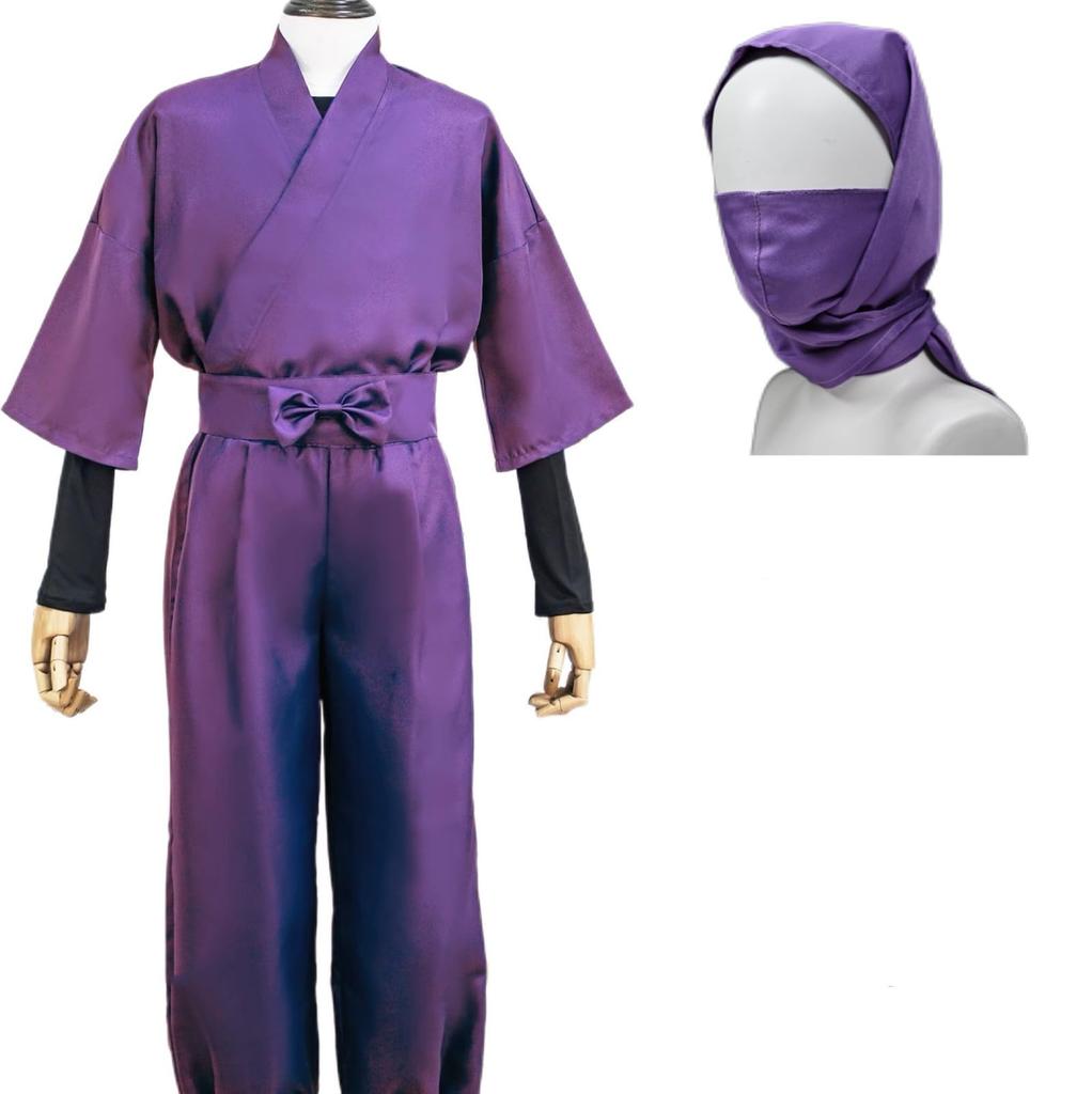 COSSA Cosplay Ninjutsu Academy Ninja Costume Set for and 6th Halloween Includes Hood Size Ninja/Tama 1st, 2nd, 3rd, 4th, 5th, Graders, Photoshoot,