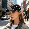 Unisex Baseball Cap Black and White Ins Polka Dot for Visor Hats for Adult  Summer Travel Versatile Sun Hat