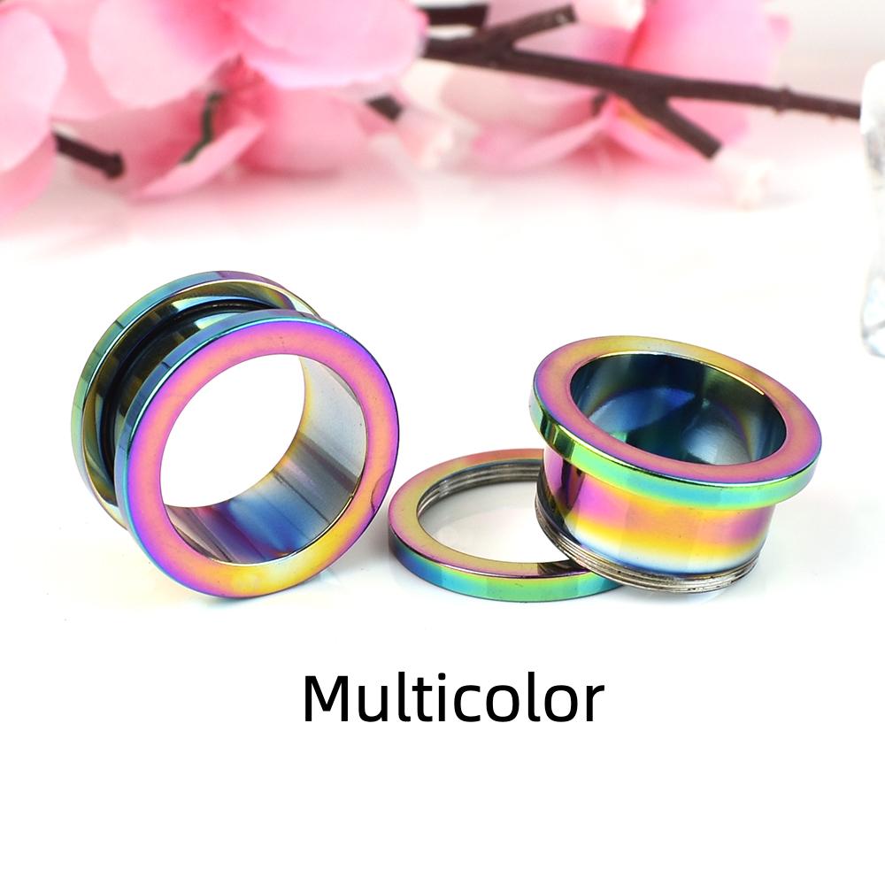 Jauges d'oreille en acier inoxydable, 2 pièces, bouchons, Tunnels, extenseur d'oreille, civière, bijoux de corps pour femmes et hommes, 3-40mm, 2 pièces