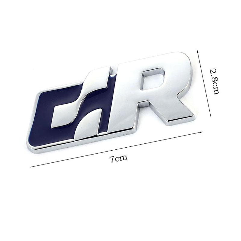 RUNTB1 Car Front Hood Grill Sticker Emblem Auto Grille Badge for Volkswagen R Racing VW Sagitar Passat Golf Tiguan Touareg CC GR SR