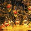 Aurelema Christmas Snow Globe String Lights 13 ft 20 LED Vintage Christmas Tree Bulb Lights with Cute Ornaments for Xmas Indoor Outdoor Home Office