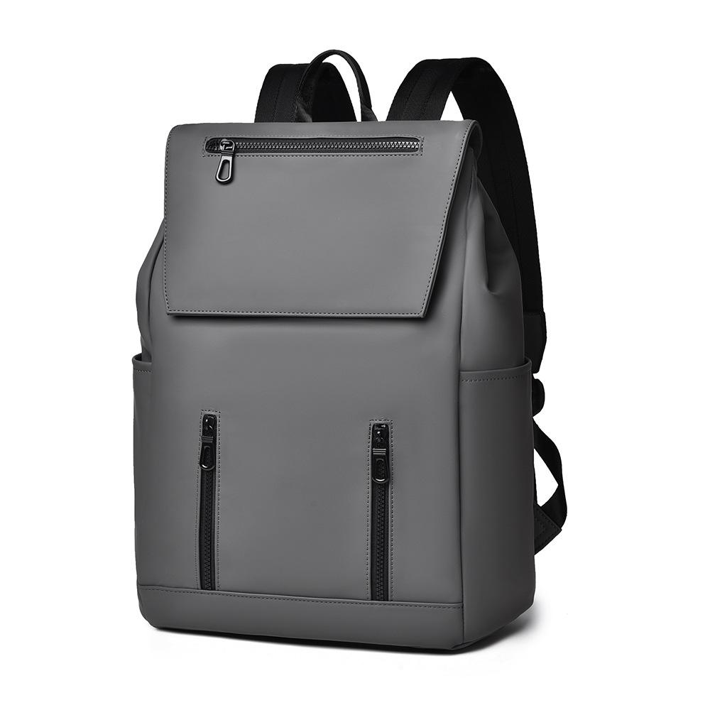 

Men s Backpack for Business Travel Backpack for Students with Large Capacity Simple and Versatile Waterproof School Bag серый