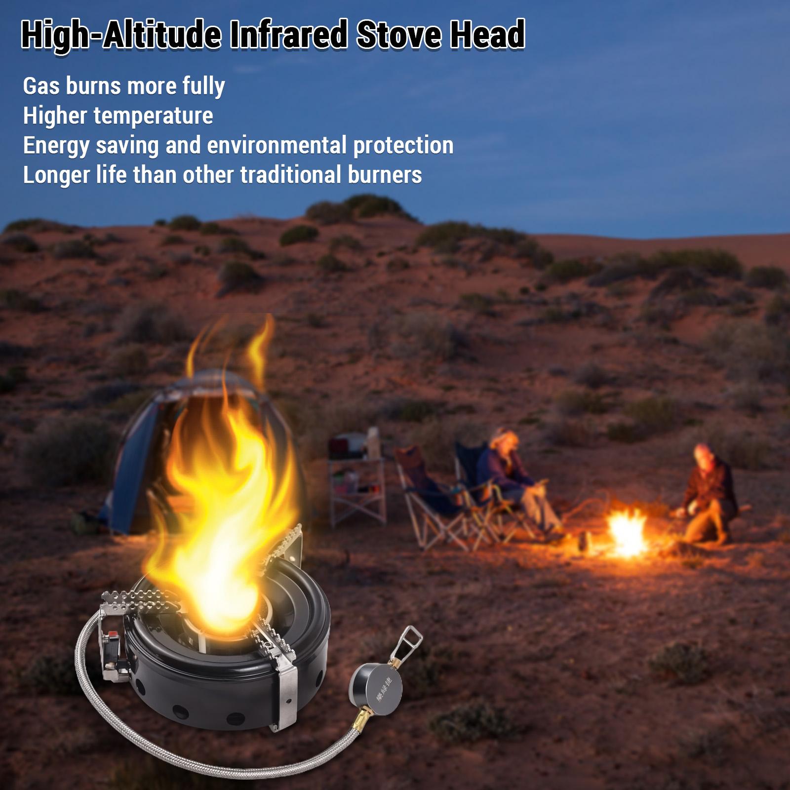 

Camping Stove High-Altitude Infrared Portable Windproof Gas Stove for Outdoor Hiking Lightweight and Foldable