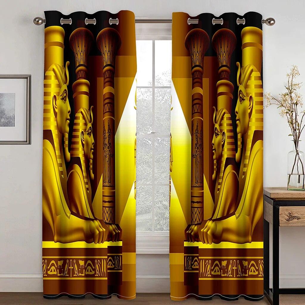 Luxury Doors Yellow Doorknob Ornamental Carved Free Shipping 2 Pieces Thick Curtains For Living Room Bedroom Window Drape Decor