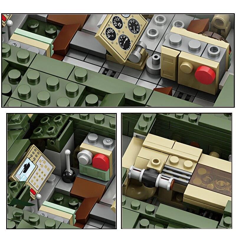 1411PCS Military Type ZTZ99 Main Battle Tank Building Blocks WW2 Army Soldiers Fighting Weapons Bricks Toys Children Gifts