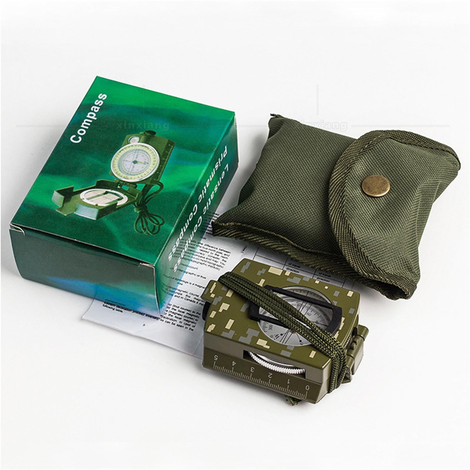 Portable Compass With Spirit Level Folding Luminous Compass Outdoor Multi-functional Navigation Compass Tool (2-color random)#0