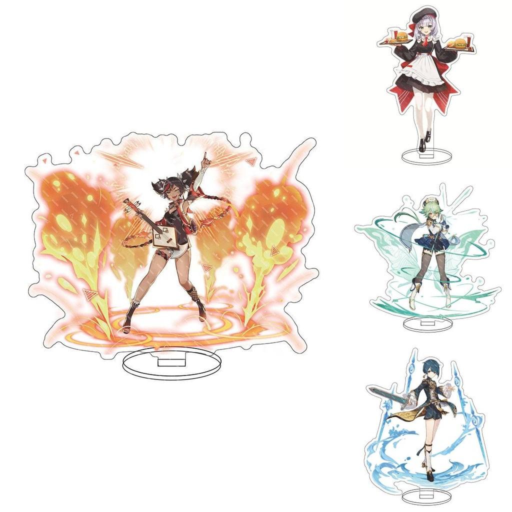 Exquisite Genshin Impact Barbatos Keqing Barbara Acrylic Figure Stand For Display Decor