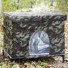 Outdoor Cat House Warm Insulated Tent Raised Base Cat House Outdoor Weatherproof With Transparent Window For Dog Kitten Chicken